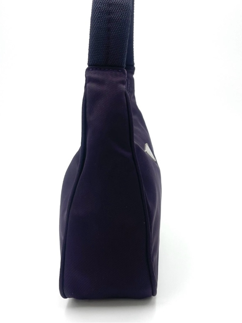 Prada Deep Purple Nylon Shoulder Bag with Triangle Logo y2k - Picture 7 of 15